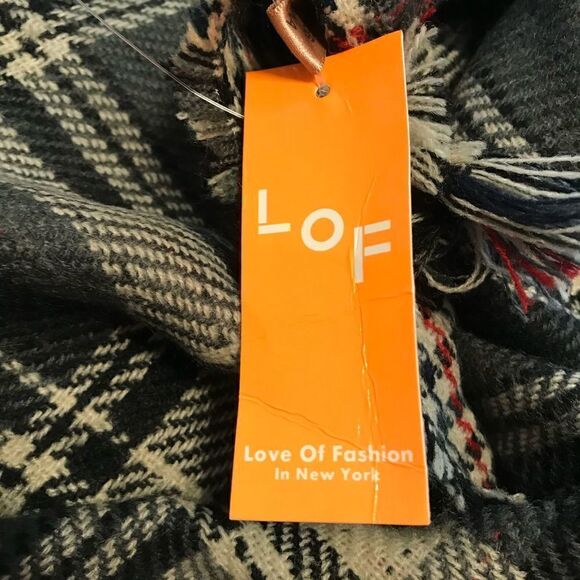 NWT LOF Love of Fashion Pullover Poncho Cape Tartan plaid. ralphlaurenchristmas - Picture 8 of 12